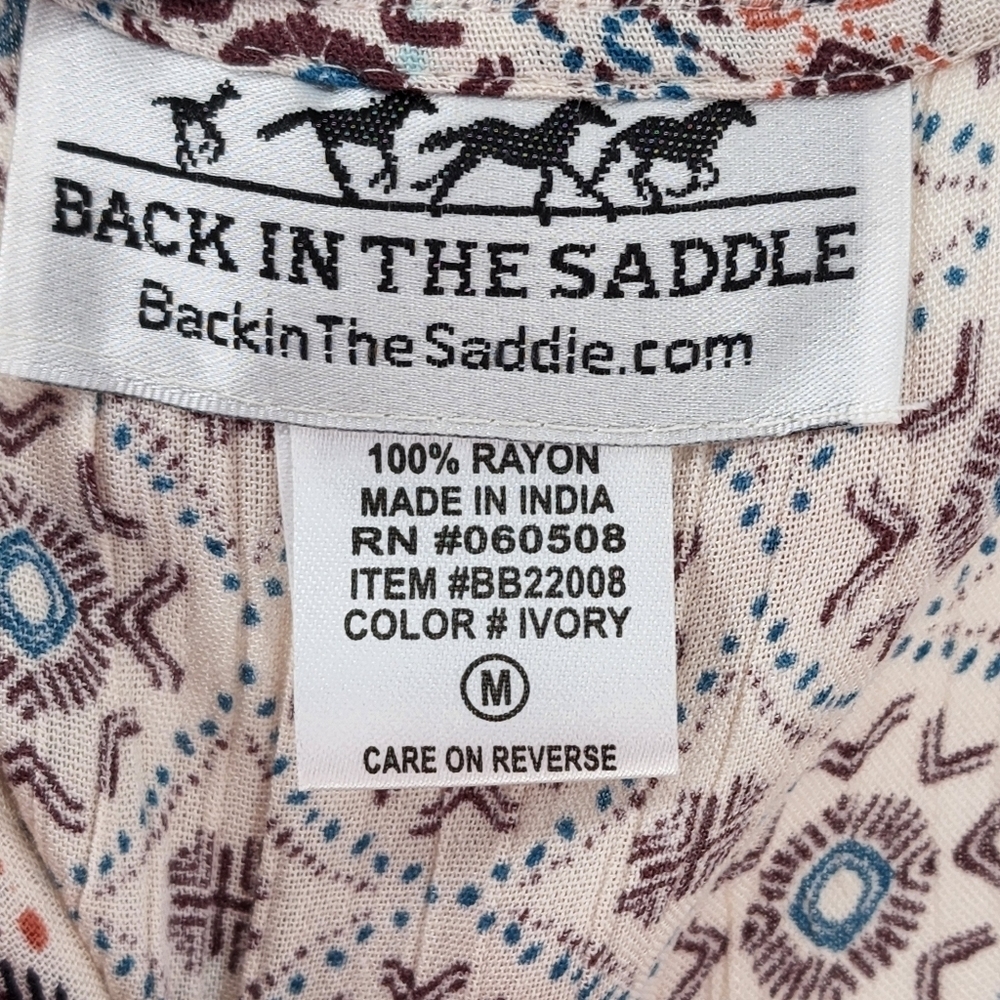 Back In The Saddle Women's Clara Floral Blouse- M - Picture 4 of 5